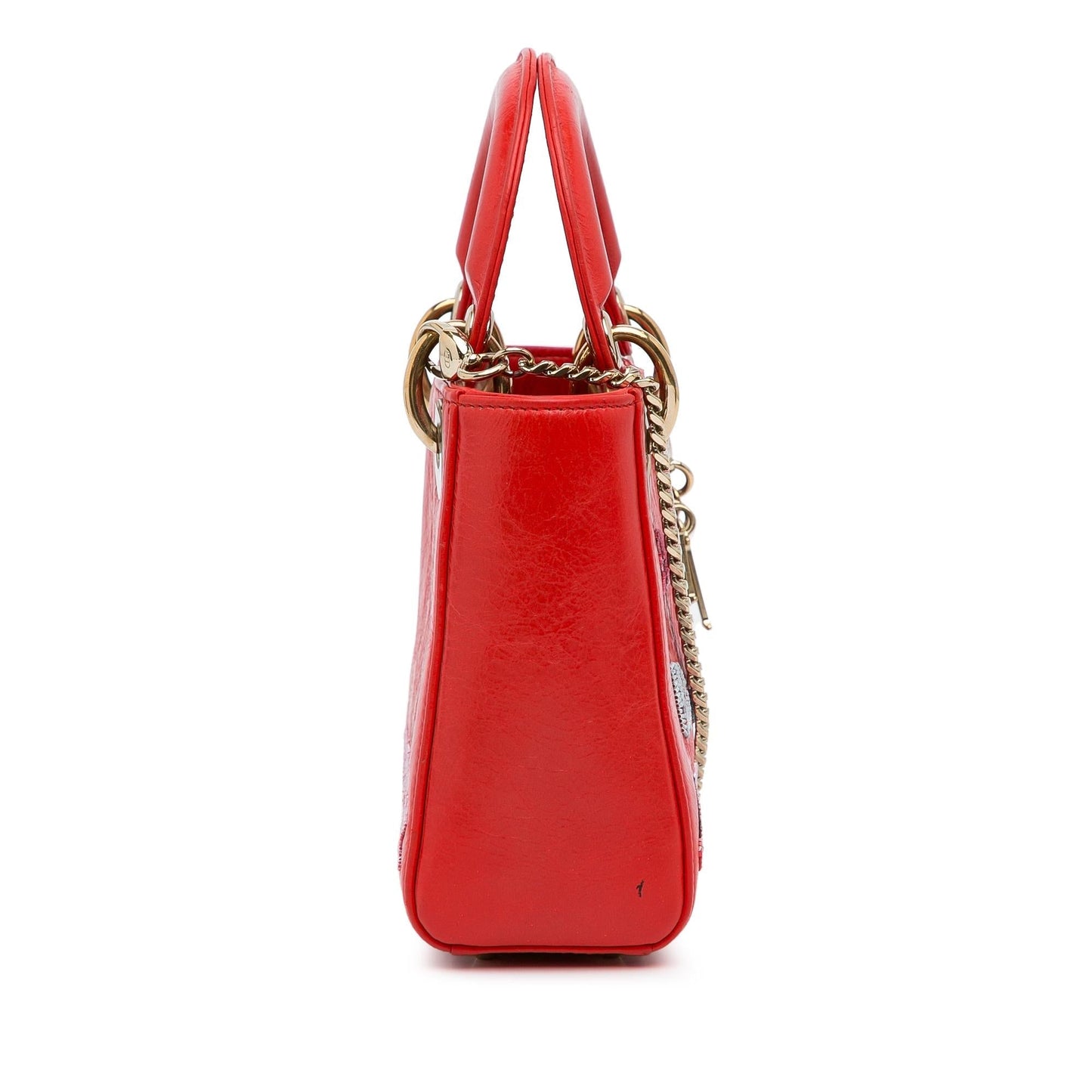 Dior Mini Calfskin Sequin Embellished Lady Dior