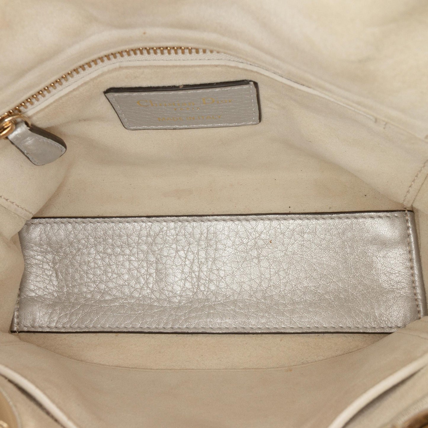 Dior Mini Metallic Grained Calfskin Cannage Lady Dior