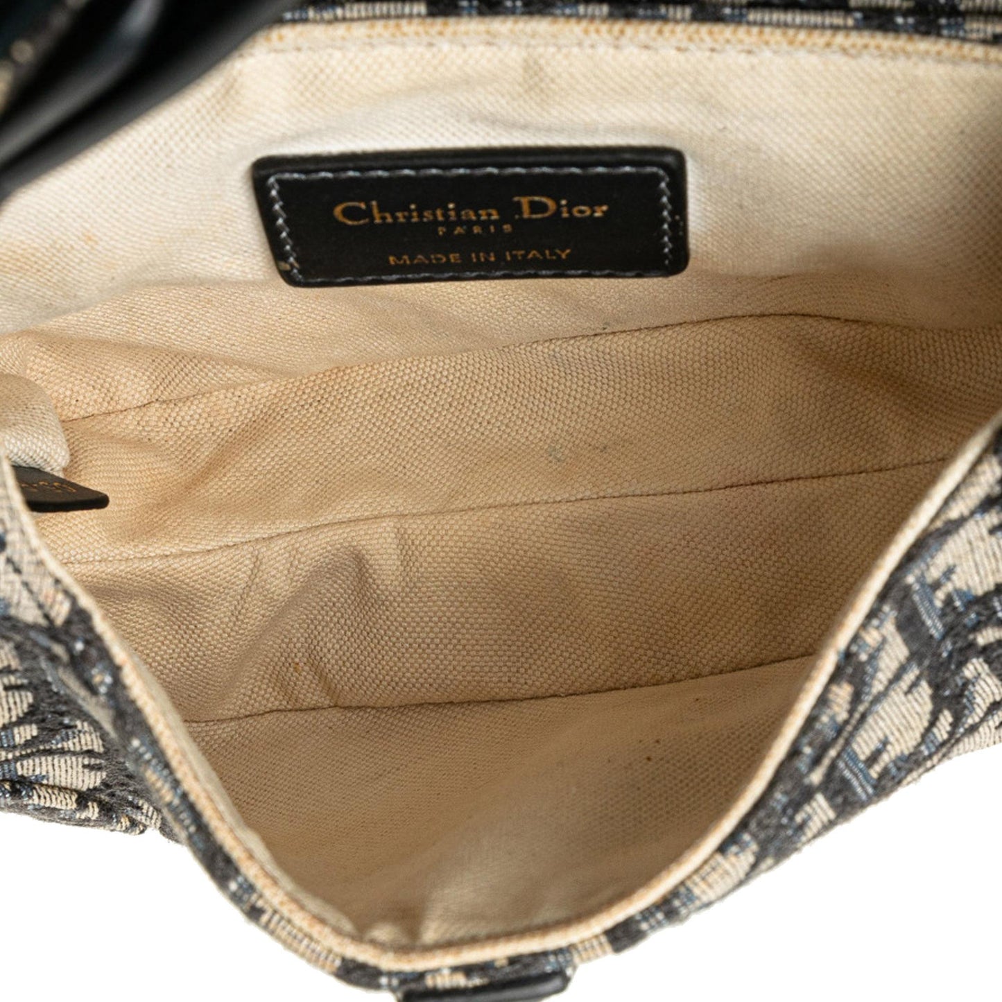Dior Mini Oblique Canvas Saddle Bag