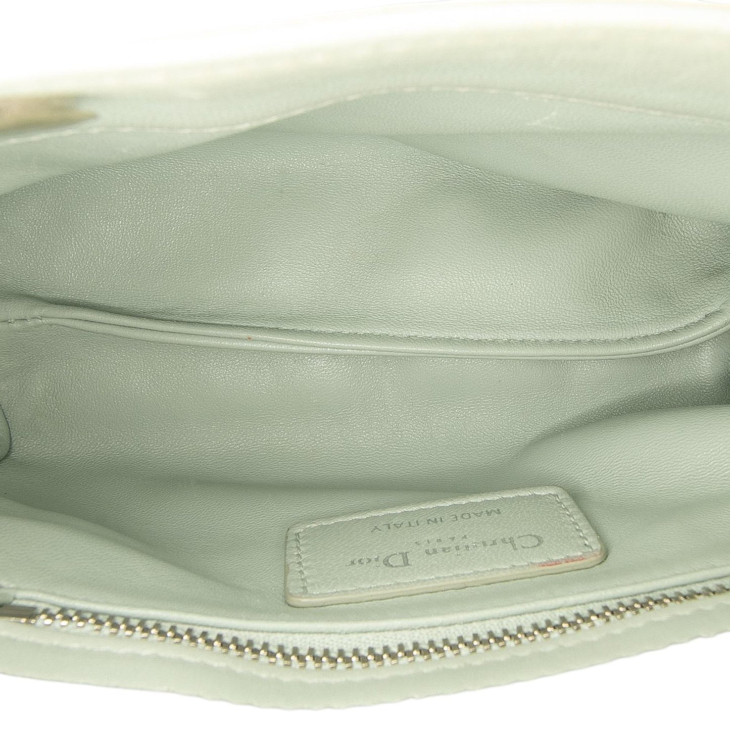 Dior Mini Ruffled Floral Fabric Embellished Lambskin Lady Dior