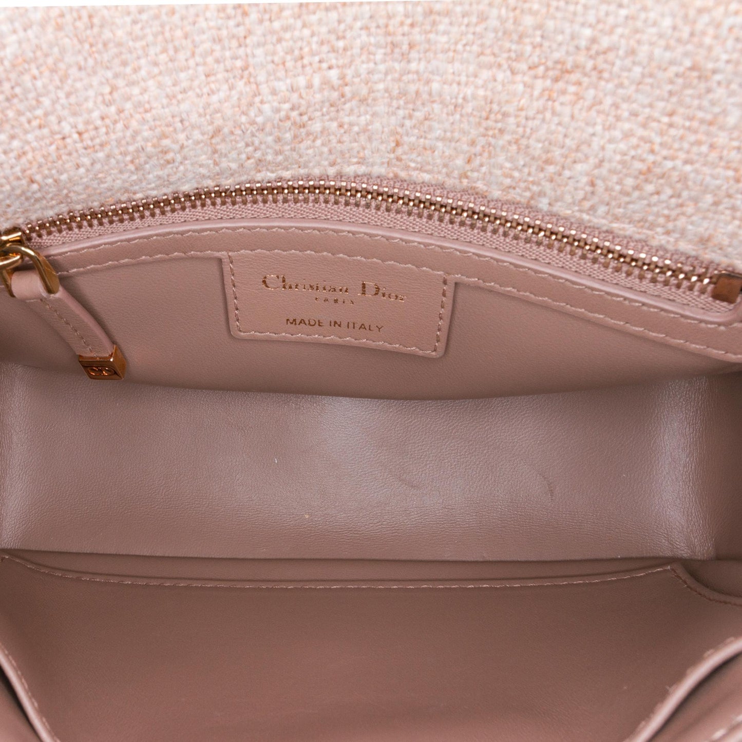 Dior Small Linen Macrocannage Caro Bag