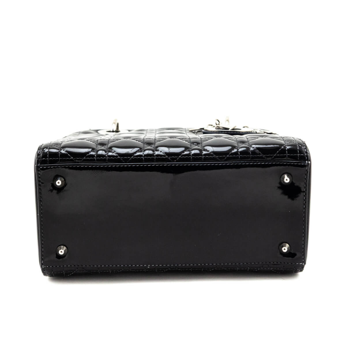 Dior Black Patent Cannage Medium Lady Dior