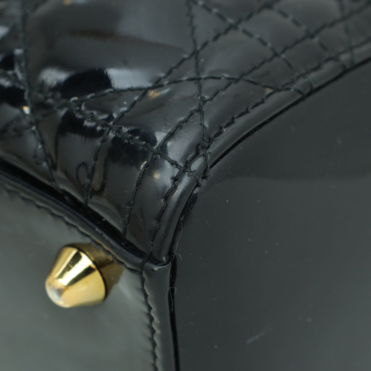 Christian Dior Black Lady Dior Large Bag