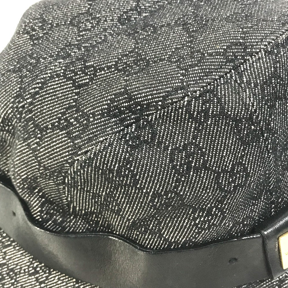 GUCCI hat GG canvas Black x gray GG denim XL