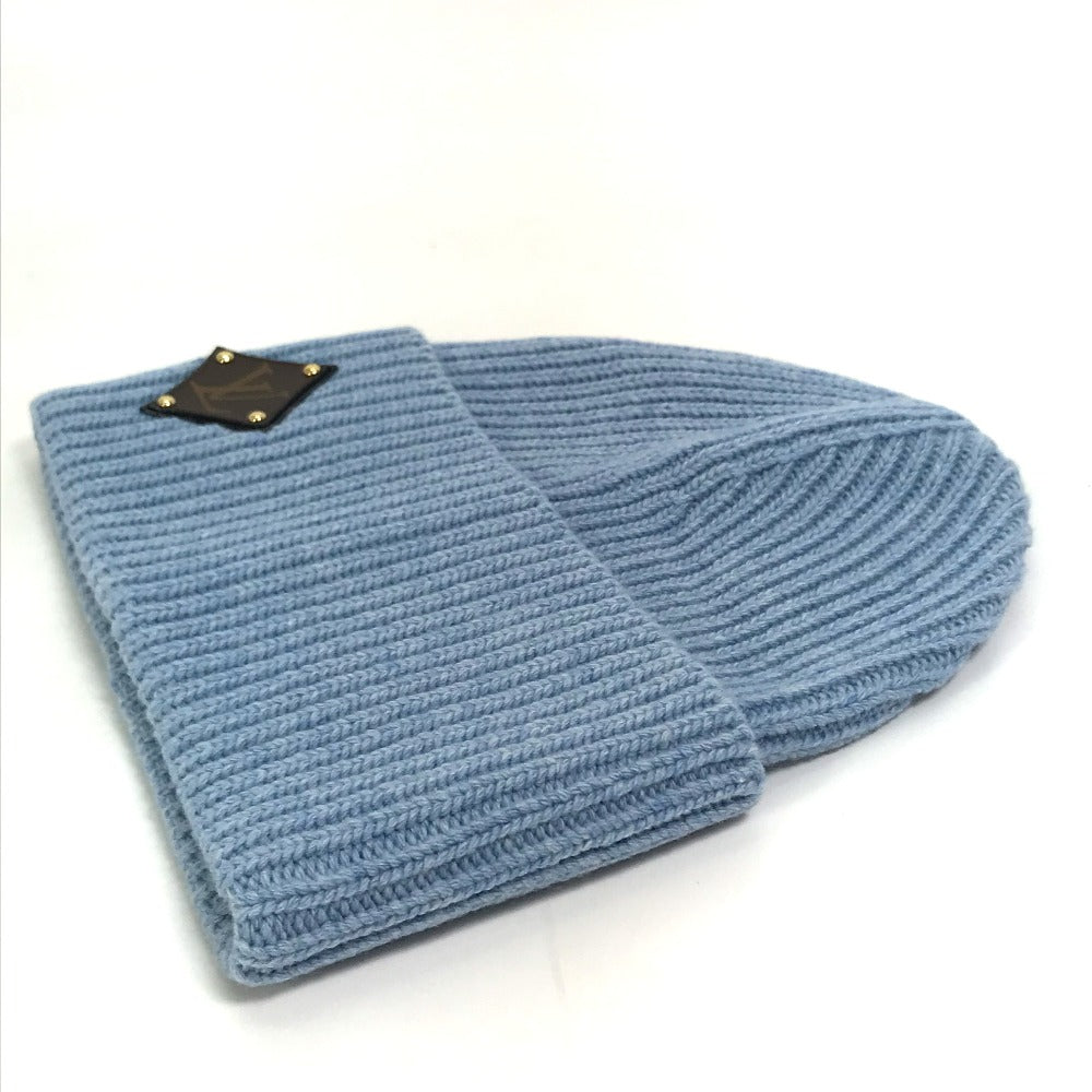 LOUIS VUITTON Knit hat wool blue Monogram Bonnet LV mens