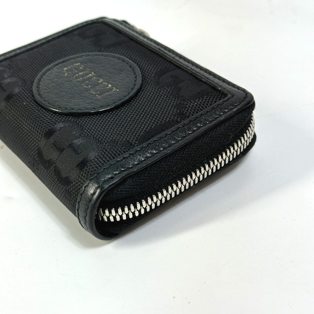 GUCCI Coin case 657587 leather black GG Off the grid Women