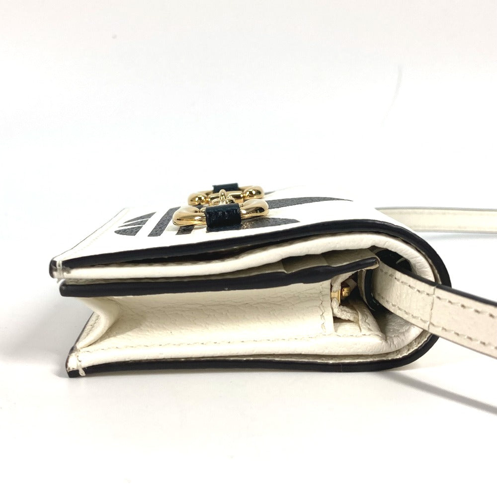 GUCCI Folded wallet 702248 leather white adidas adidas collaboration Horsebit