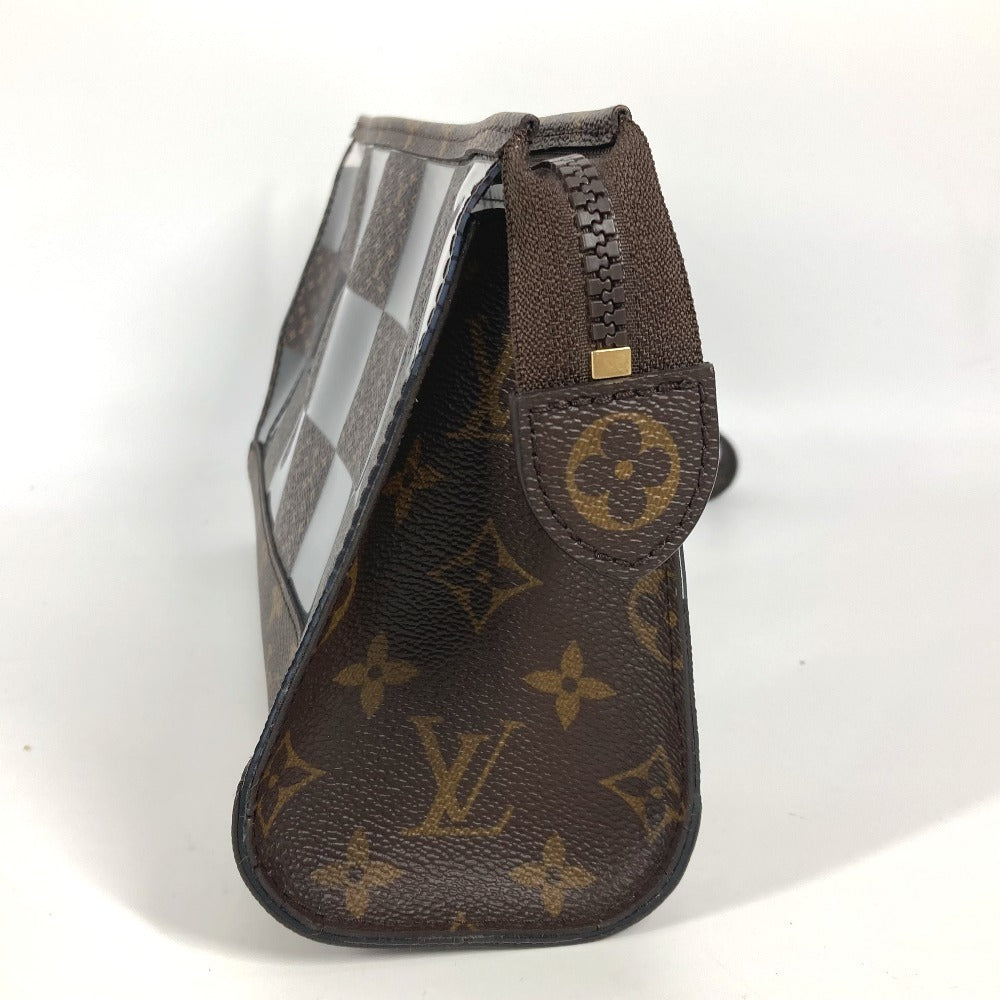 LOUIS VUITTON Clutch bag M81588 Plastics , Monogram Canvas Brown Monogram Chess Damier stand pouch