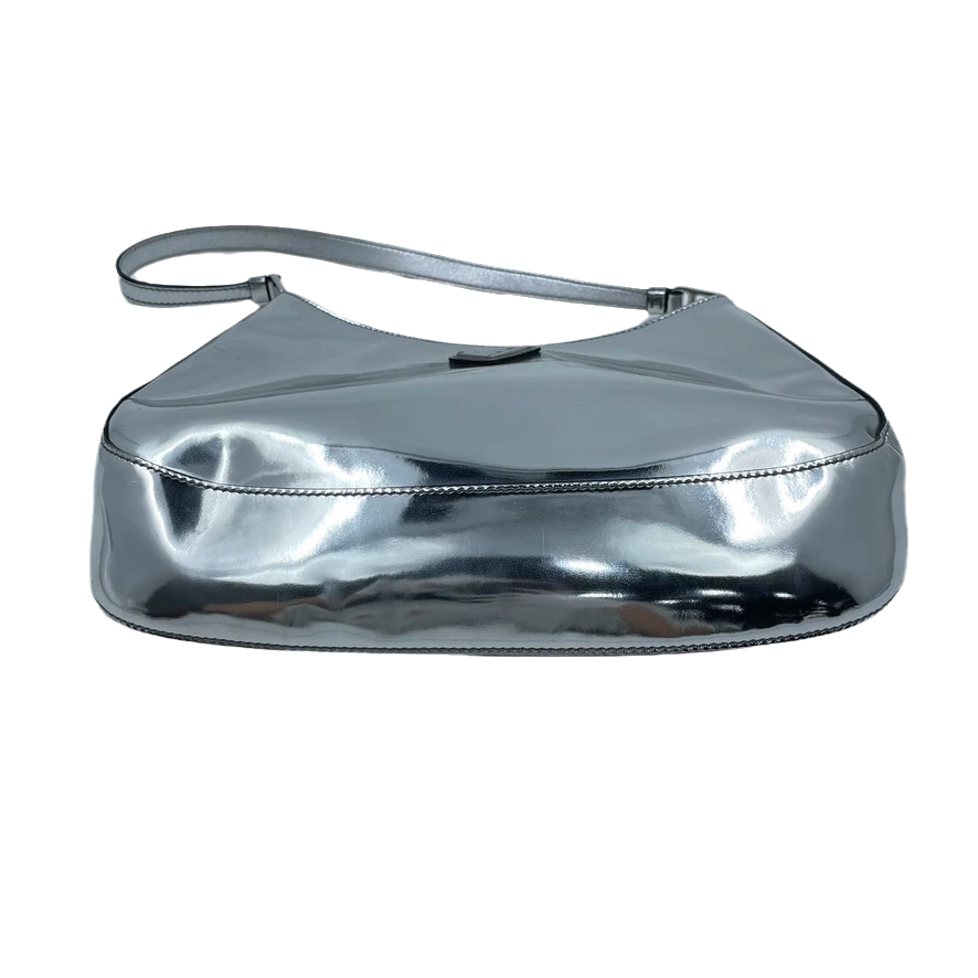 Prada Cleo Silver leather shoulder bag