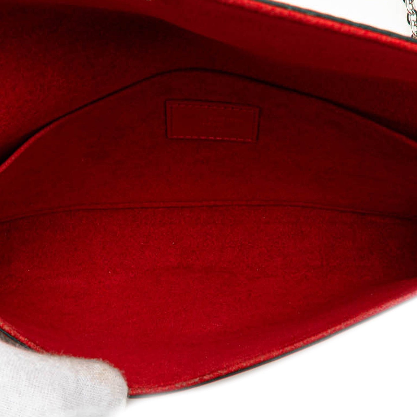 Red Louis Vuitton Epi Pochette Felicie Crossbody Bag
