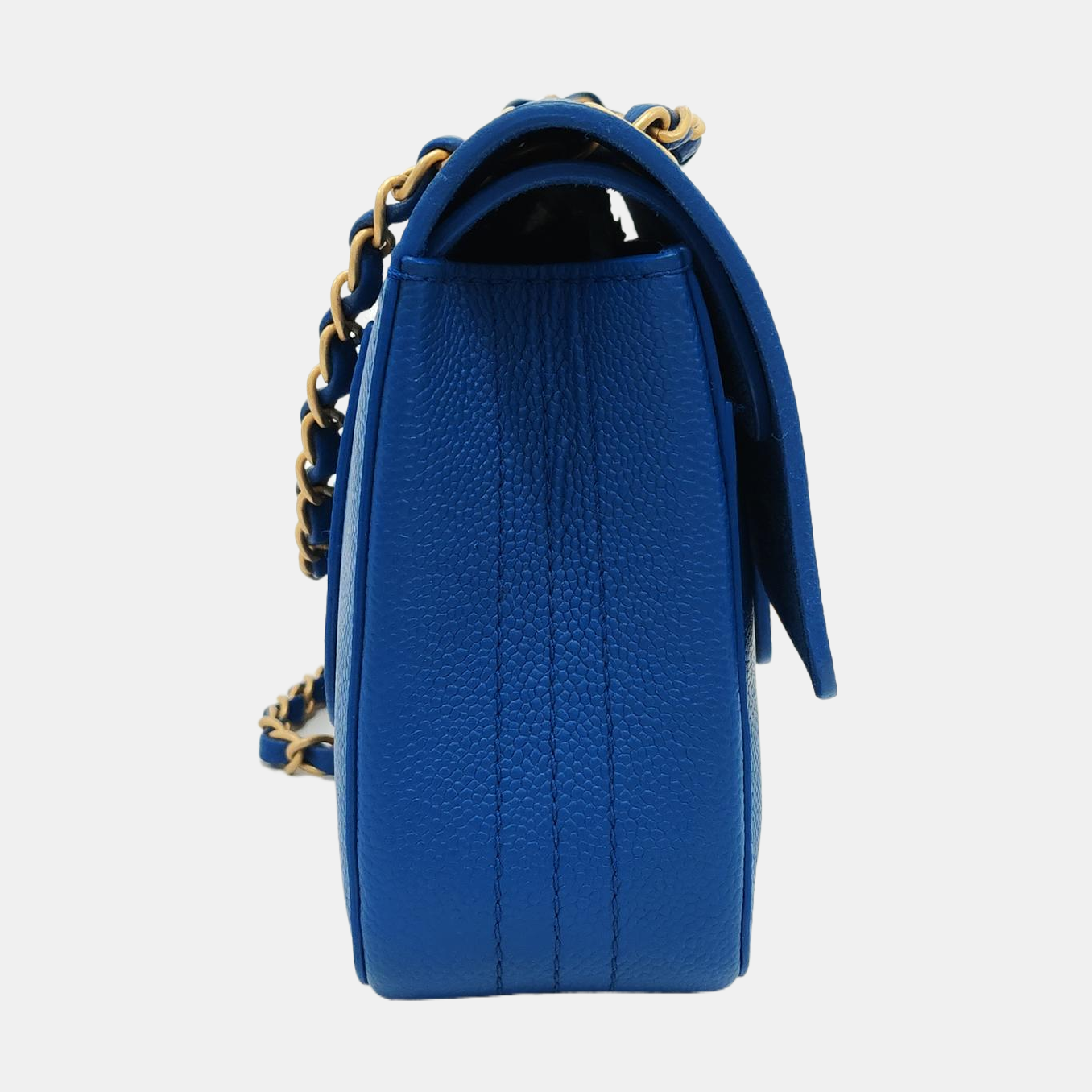 Chanel Timeless Classic Flap Medium Royal Blue Caviar Leather Gold Hardware