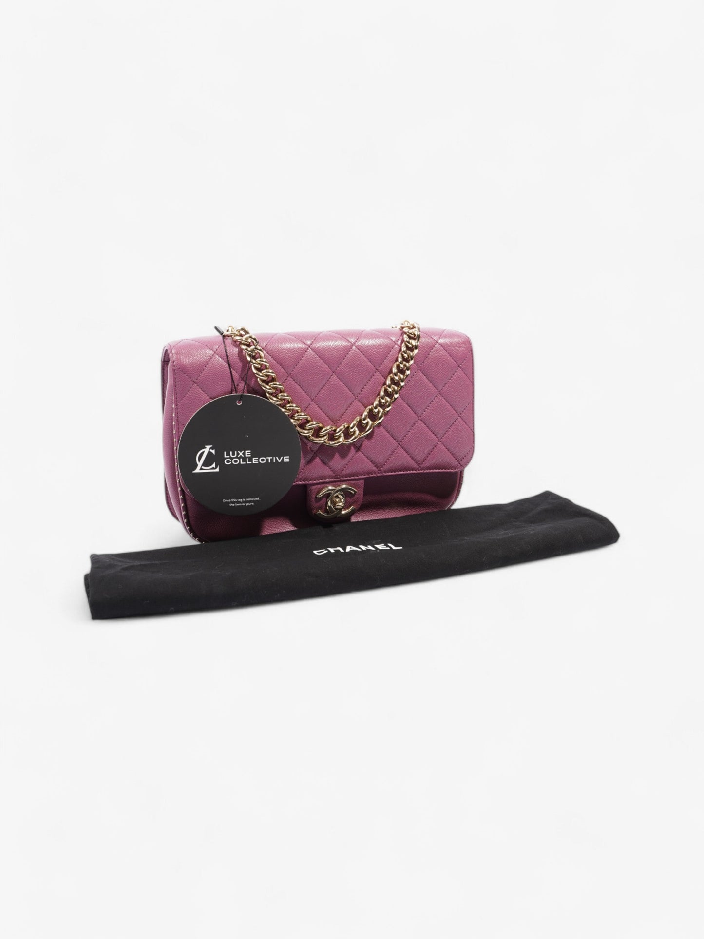 Chanel Classic Flap Bag Mauve Caviar Leather
