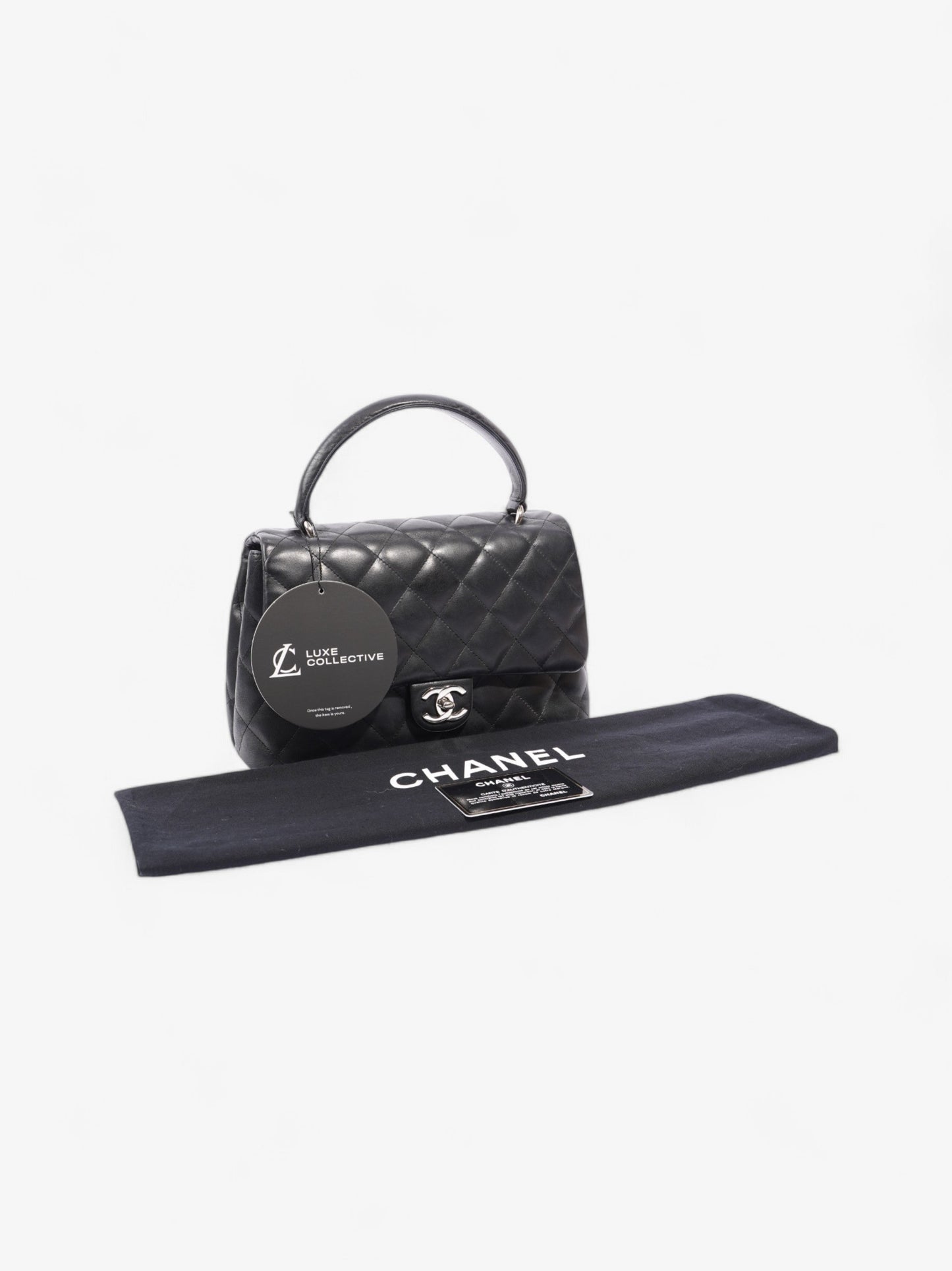 Chanel Coco Handle Flap Black Lambskin Leather Small