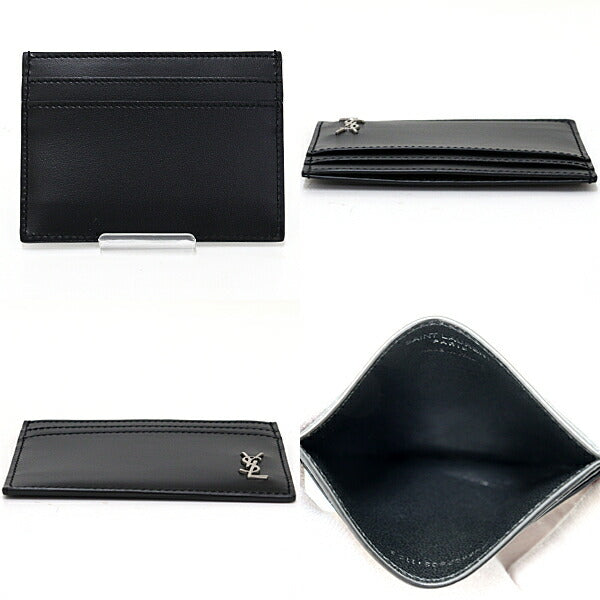 SAINT LAURENT Card Case 607603 leather black Card Case Tiny Cassandra