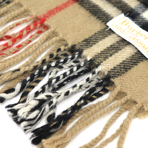 BURBERRY Scarf cashmere beige Nova Check cashmere scarf Women(Unisex)