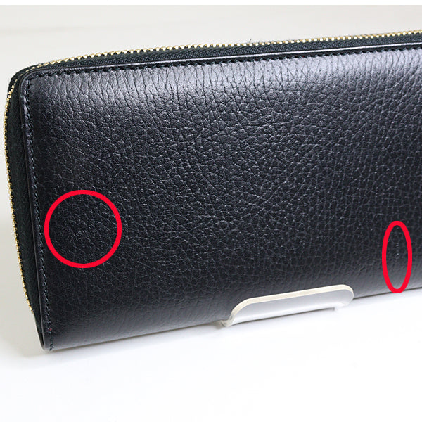 GUCCI Long Wallet Purse 456117 leather black Japan exclusive Double G zip around wallet Women