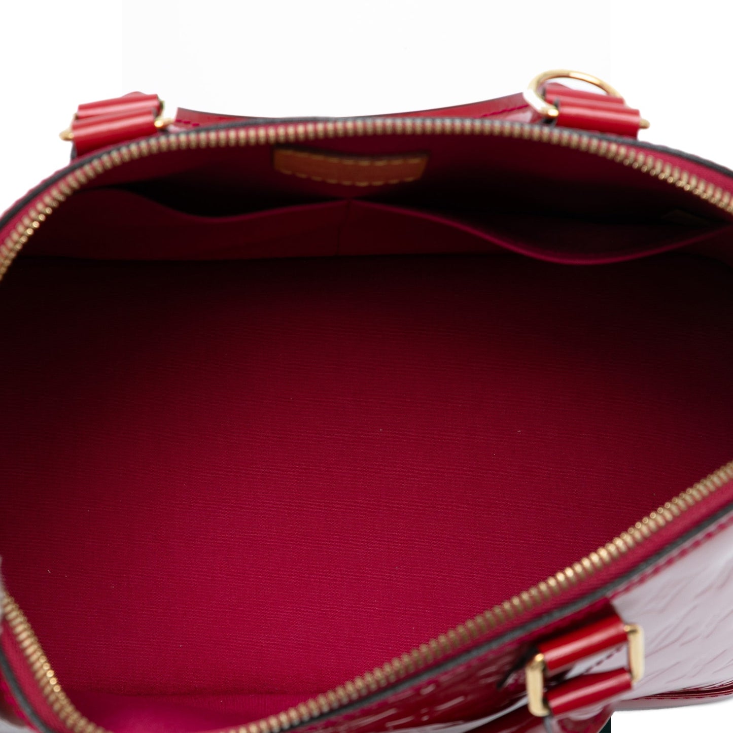 Red Louis Vuitton Monogram Vernis Alma PM Handbag