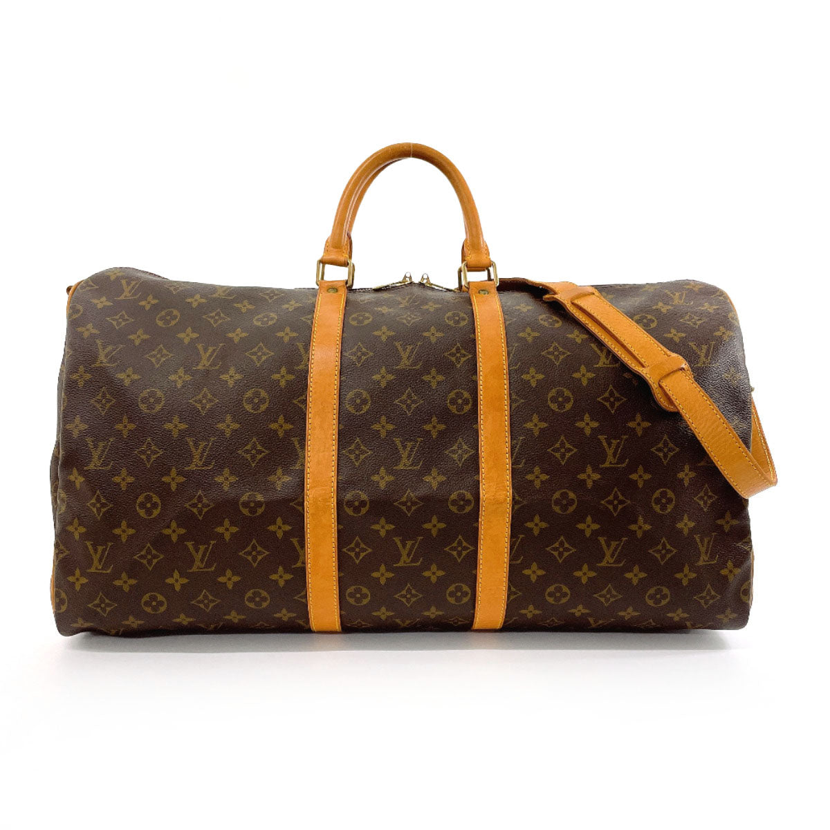 LOUIS VUITTON Boston Duffel bag M41414 Monogram canvas Brown Keepall bandouliere 55