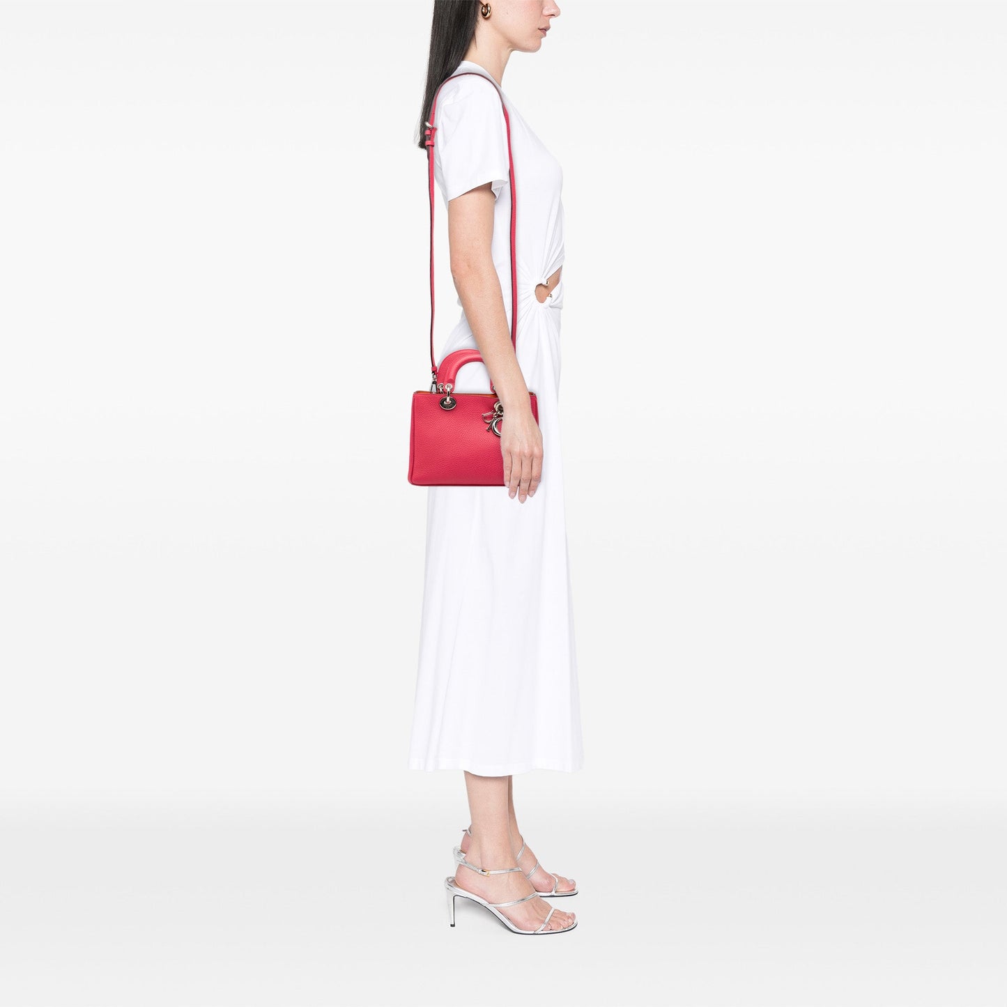 Pink Dior Mini Leather Diorissimo Satchel