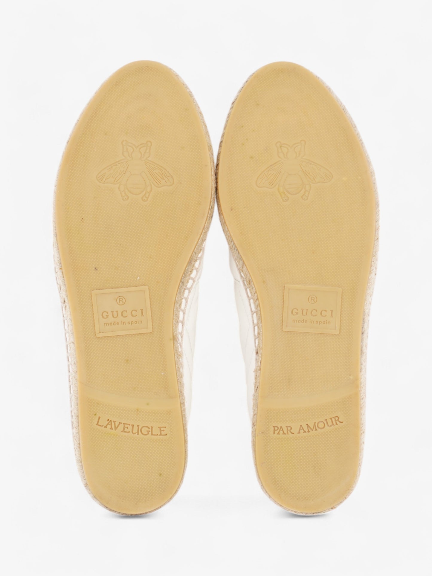 Gucci GG Marmont espadrilles White Leather EU 38 UK 5