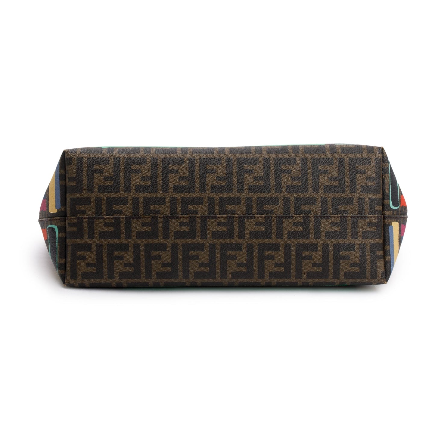 Fendi FF Zucca Spalmati Chalks Roll Tote