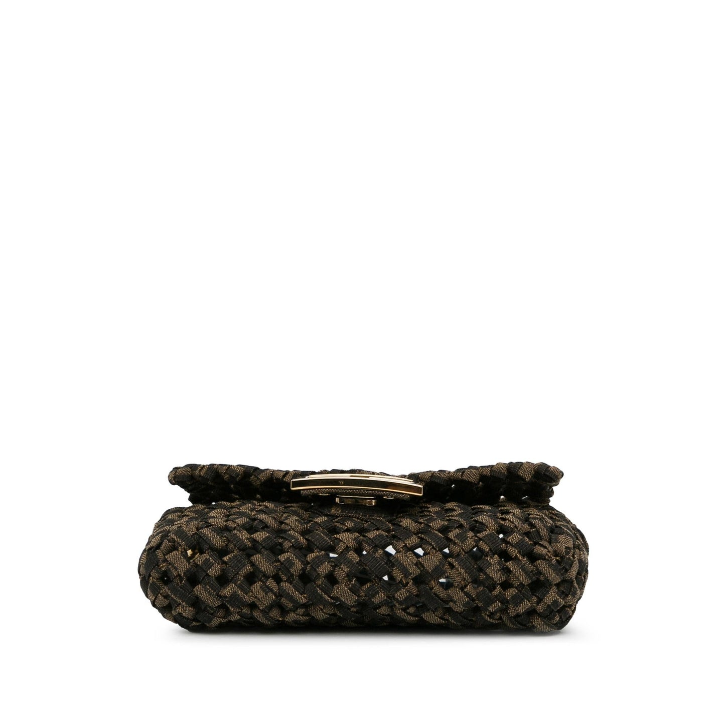 Fendi Mini Interlaced Canvas Zucca Baguette Satchel (SHG-W2qFIQ)