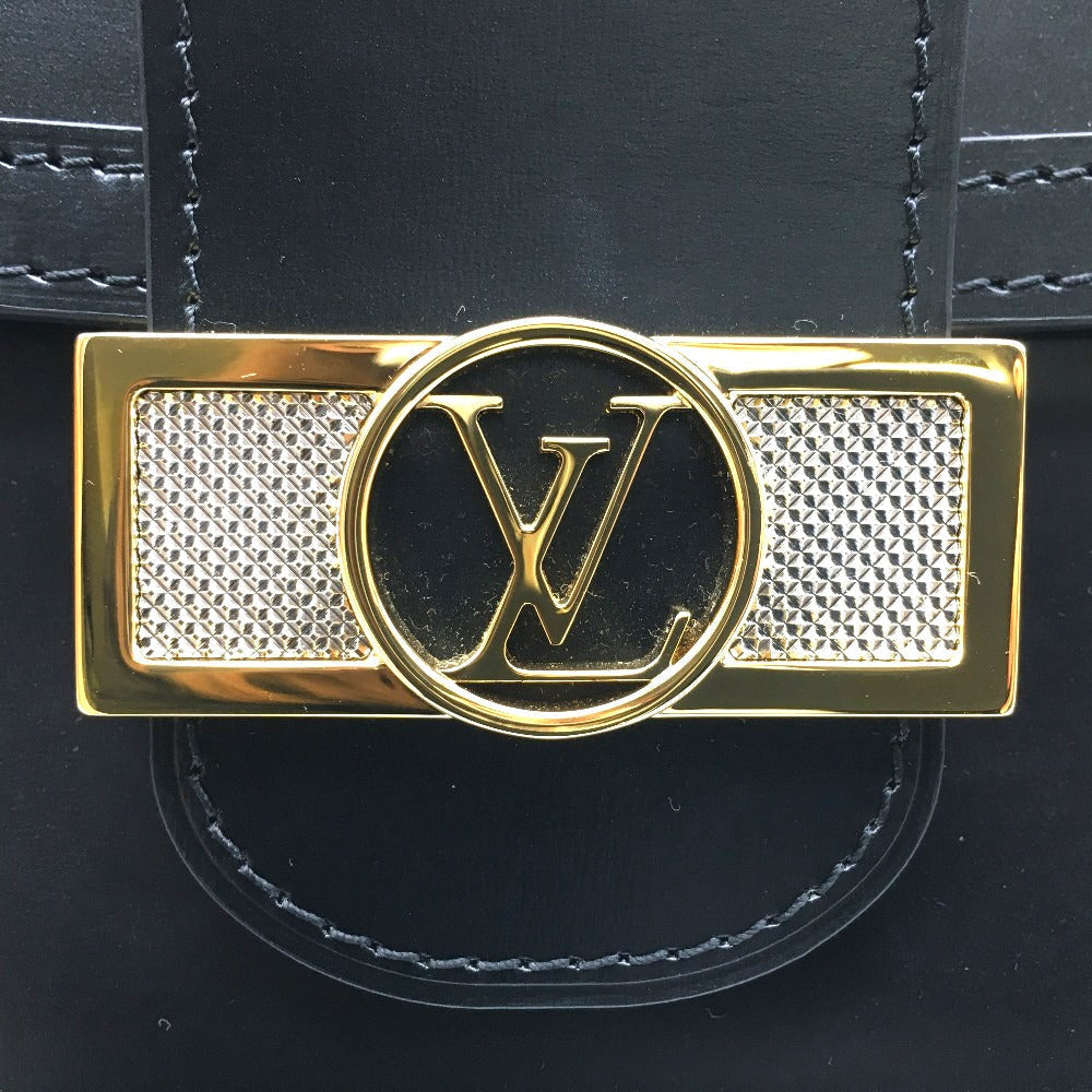 LOUIS VUITTON Shoulder Bag M55821 Calfskin black LV Lock Chain Dauphiné MM