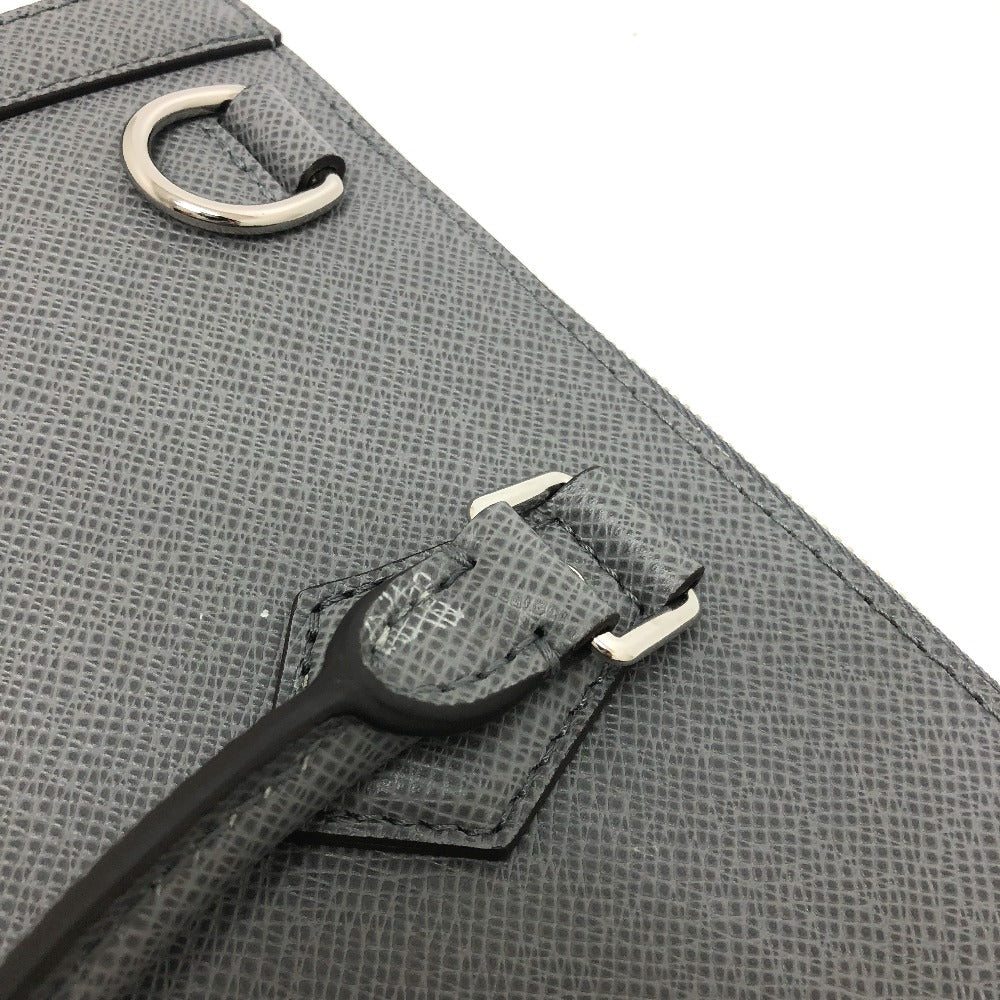 LOUIS VUITTON Business bag M30856 Taiga Leather gray Taiga Slim briefcase