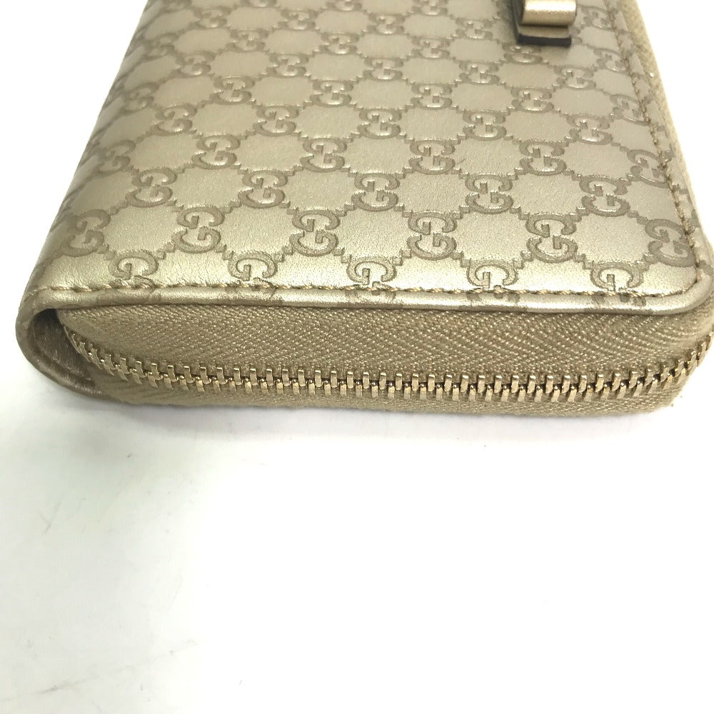 GUCCI Long Wallet Purse 388680 Sima leather gold Guccisima Zip Around mens