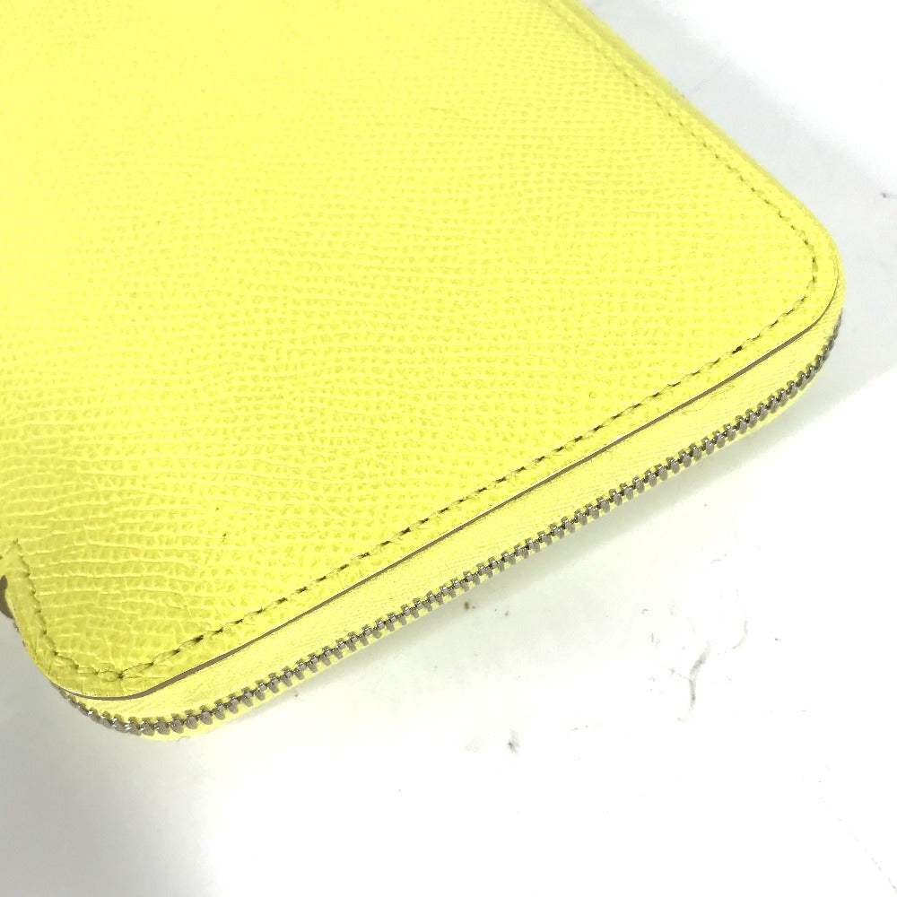 HERMES Long Wallet Purse Epsom yellow Long wallet Azap long silk in