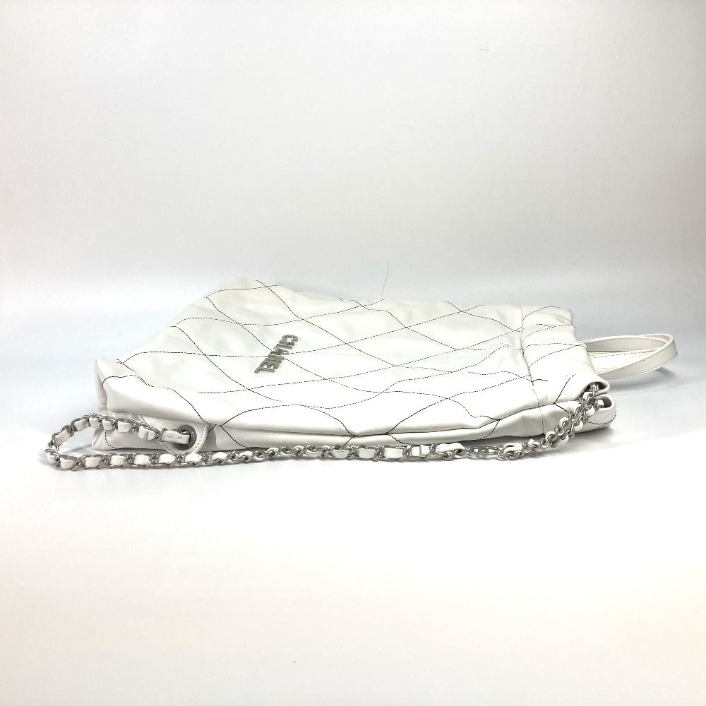 CHANEL Backpack AS3313 lambskin white Handbag 2WAY bag CHANEL22 Small