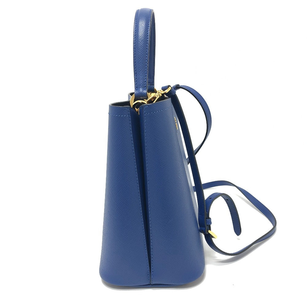 PRADA Tote Bag 1BA212 saffiano leather blue Panniers