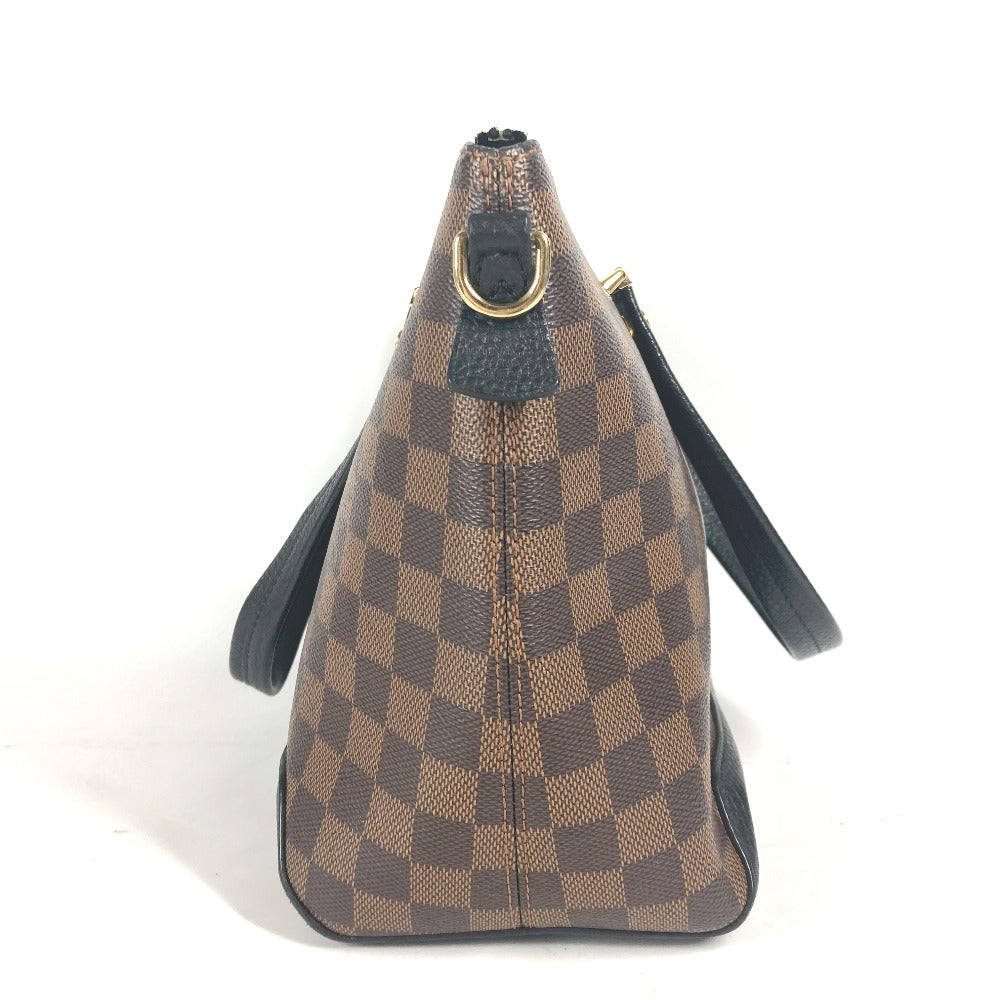 LOUIS VUITTON Shoulder Bag Damier canvas, leather black Damier Hyde Park Women