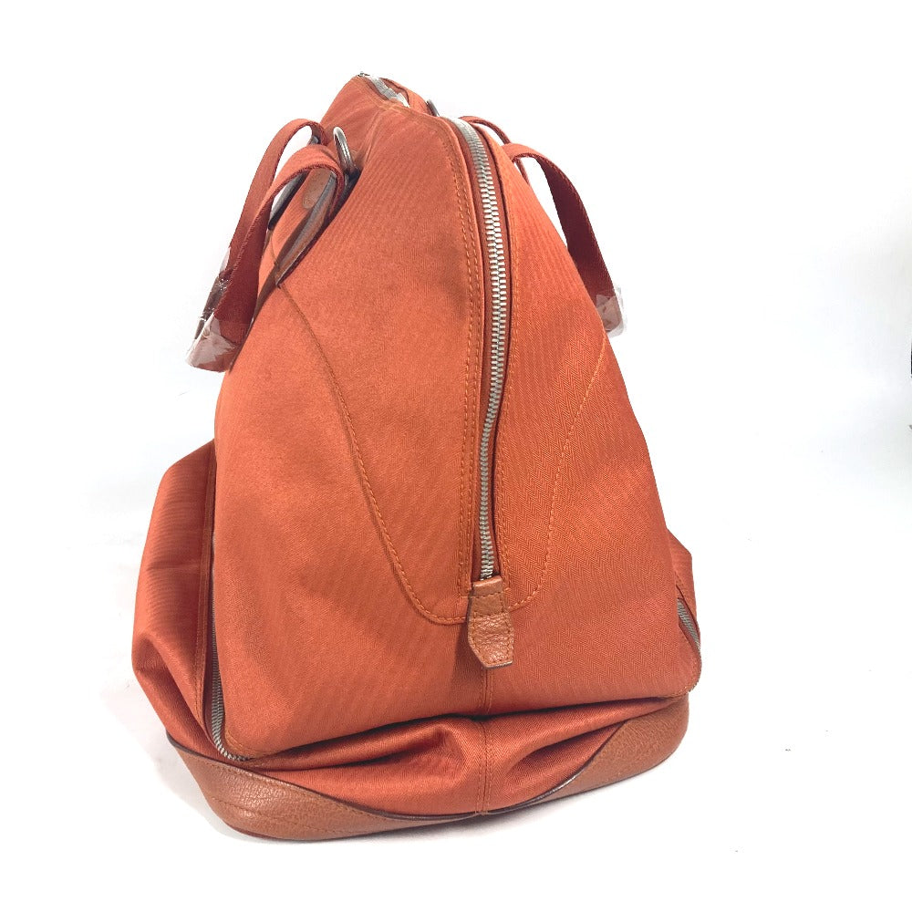 HERMES Boston Duffel bag Towal chevron Orange Sports 2WAY Bag Shoulder Bag Sac de Golf 47 unisex(Unisex)