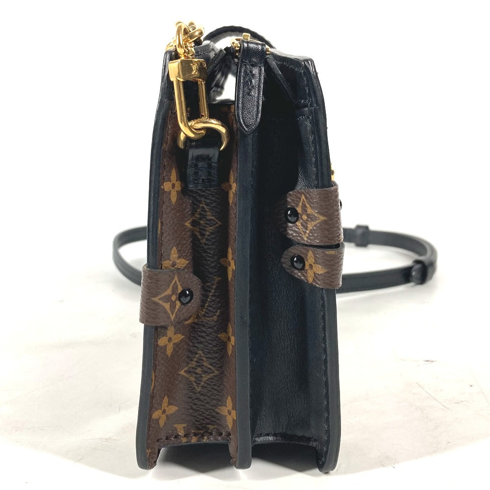 LOUIS VUITTON Shoulder Bag M43596 Monogram reverse canvas beige Monogram reverse Trunk clutch Women