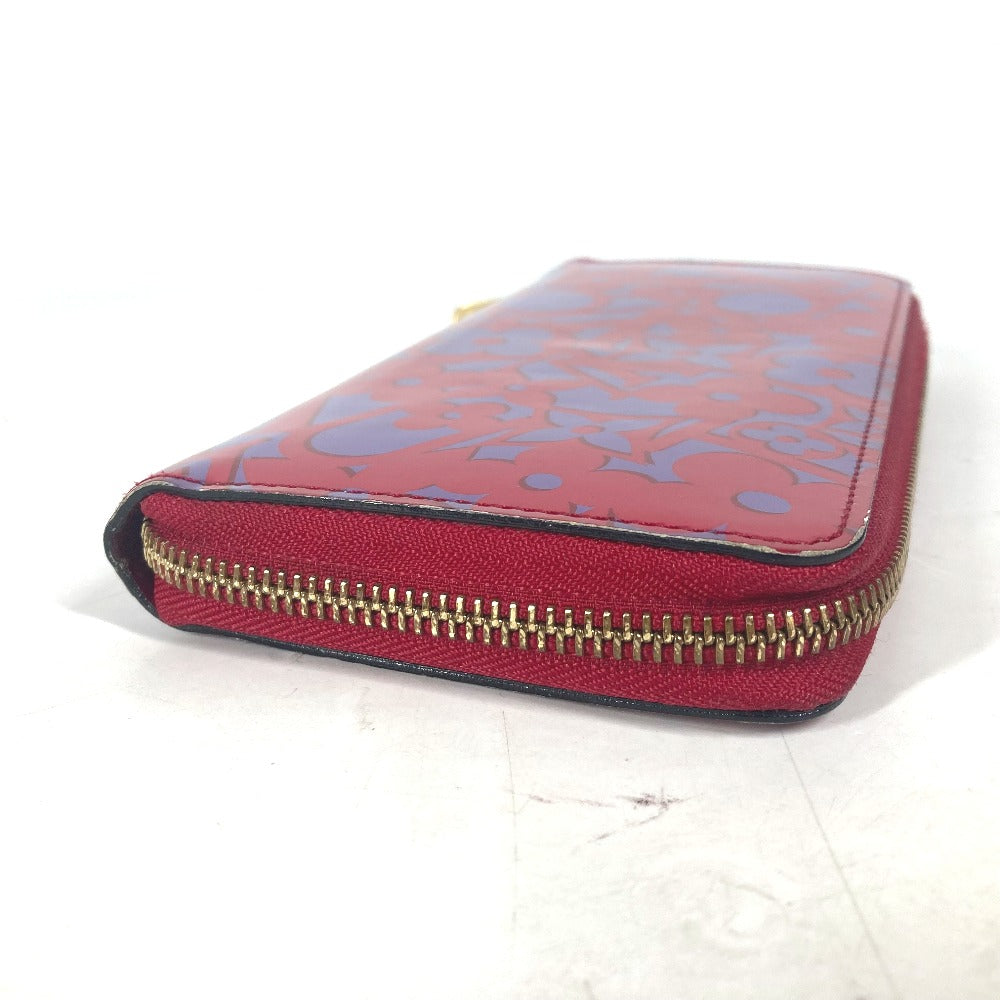 LOUIS VUITTON Long Wallet Purse M90123 Patent leather pink Vernis suite monogram Zippy wallet Women