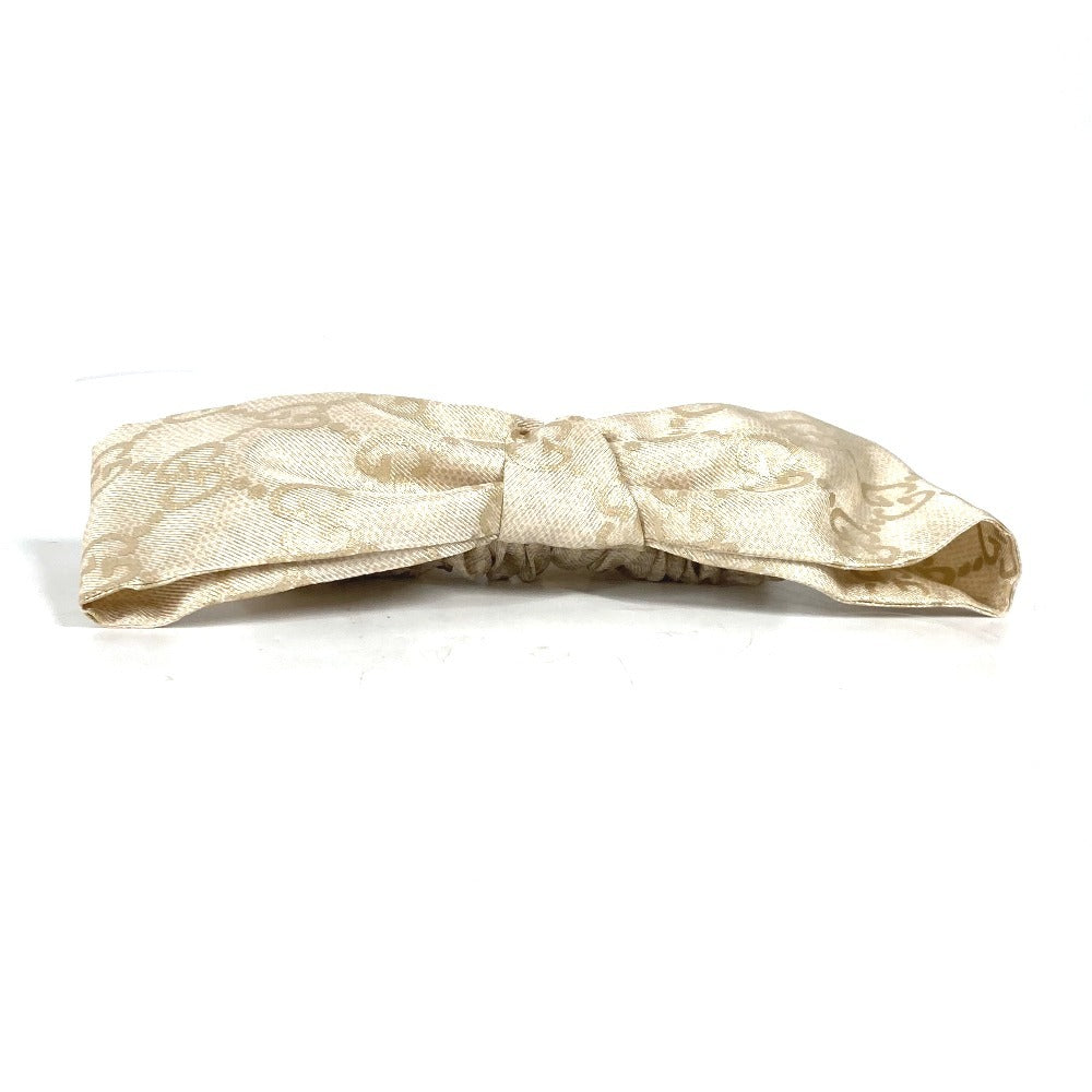 GUCCI hair accessory 816541 silk gold GG silk jacquard scrunchie