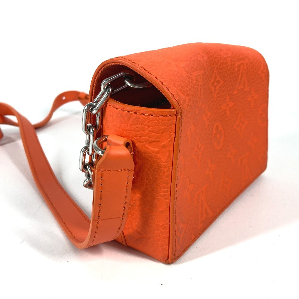 LOUIS VUITTON Shoulder Bag M82916 Taurillon Clemence Leather Orange Taurillon Clemence Monogram Steamer Wearable Wallet Women