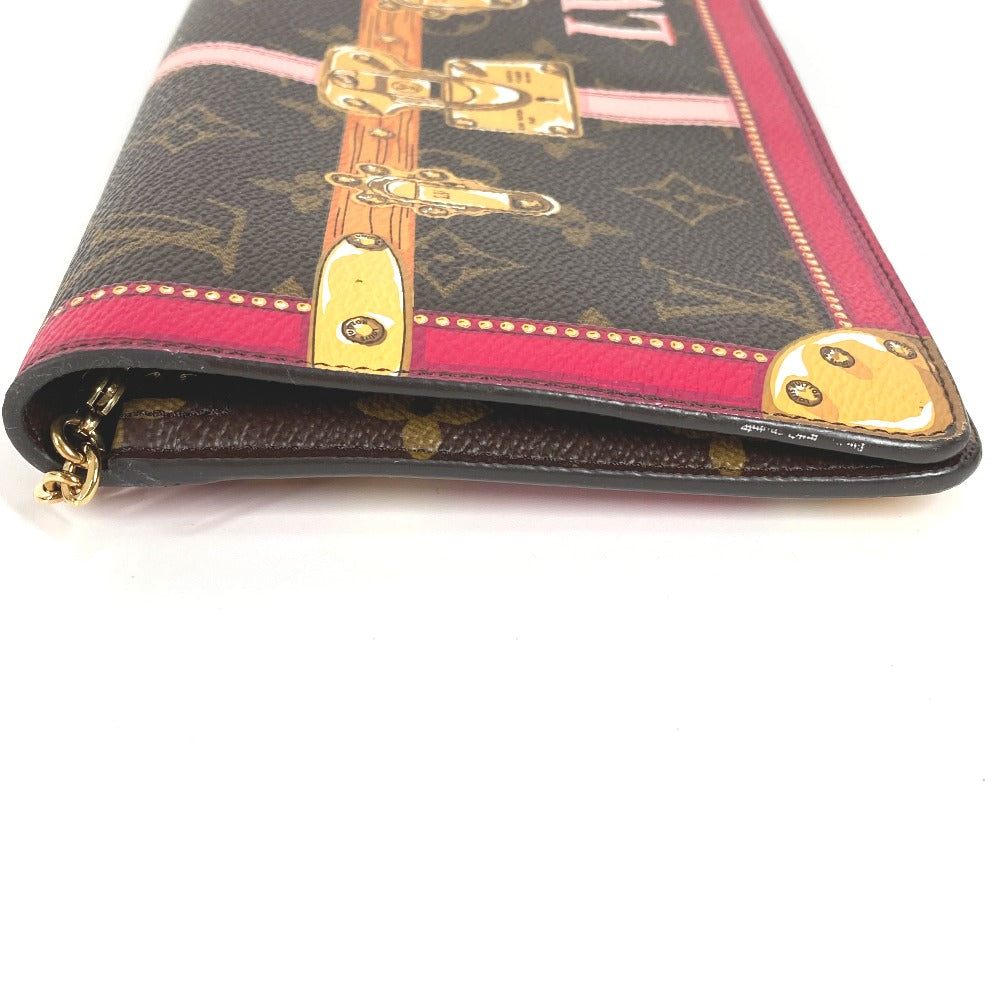LOUIS VUITTON Long Wallet Purse M62456 Monogram canvas Brown 2018 Summer Trunk Pochette Weekend Women