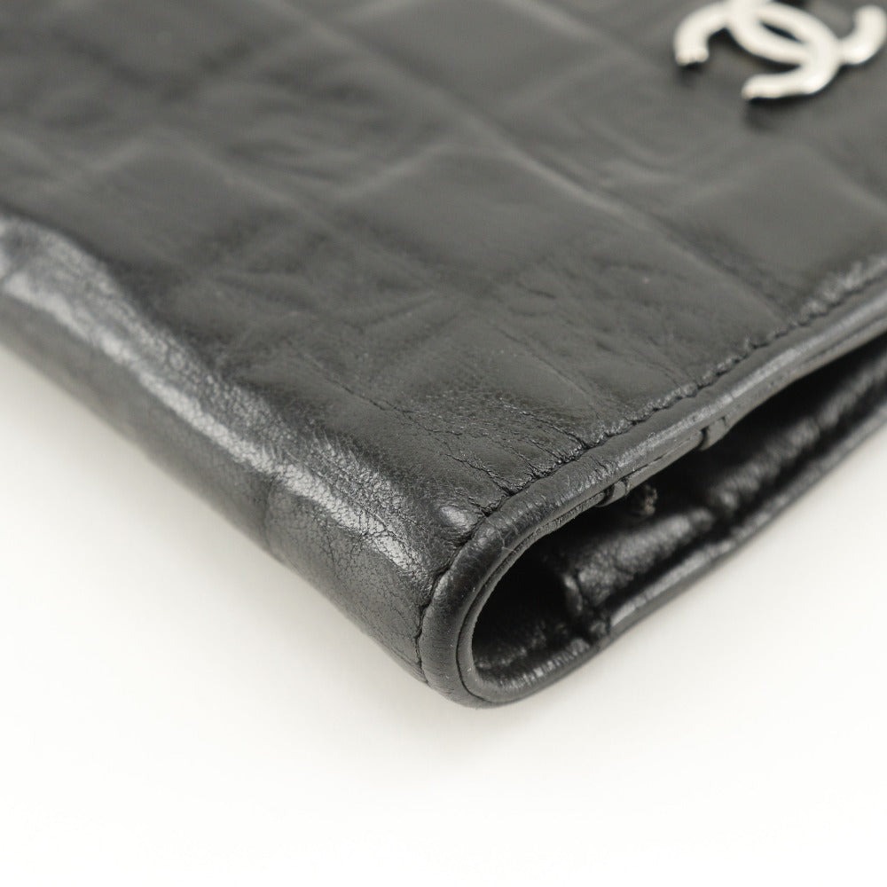 CHANEL Long Wallet Purse Calfskin black COCO Mark NO5 icon
