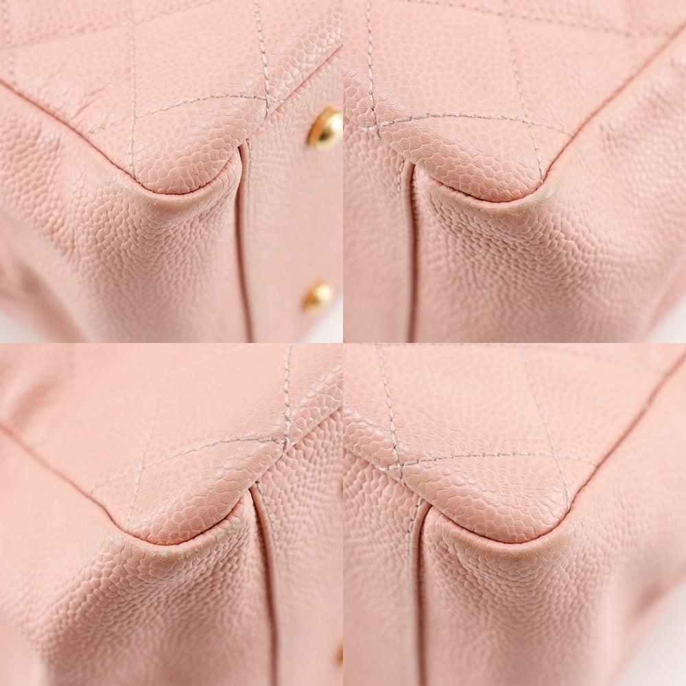 CHANEL Tote Bag A15688 Caviar skin pink Chain tote Matrasse COCO Mark