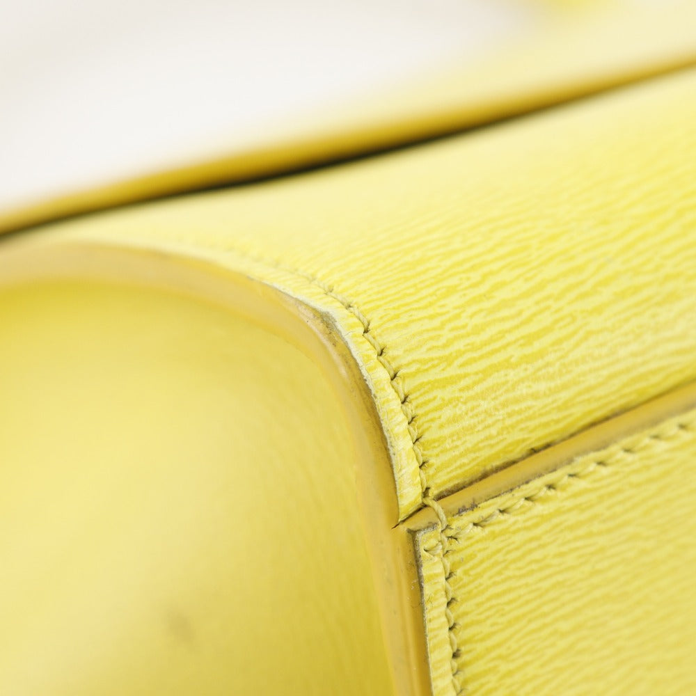 CELINE Handbag 174683 Calfskin yellow Trapeze Small Women