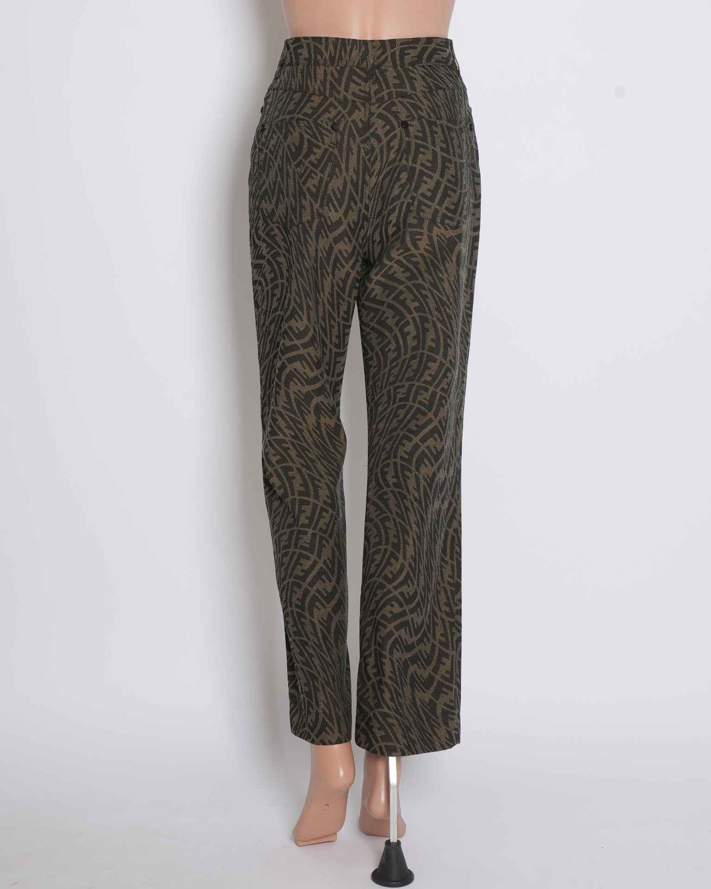 Fendi Monogram Women's Straight Fit Pants