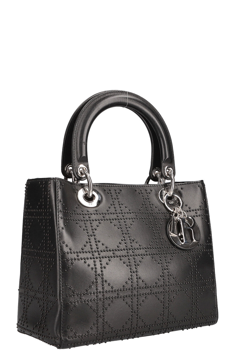 CHRISTIAN DIOR Lady Dior Cannage Studded Black