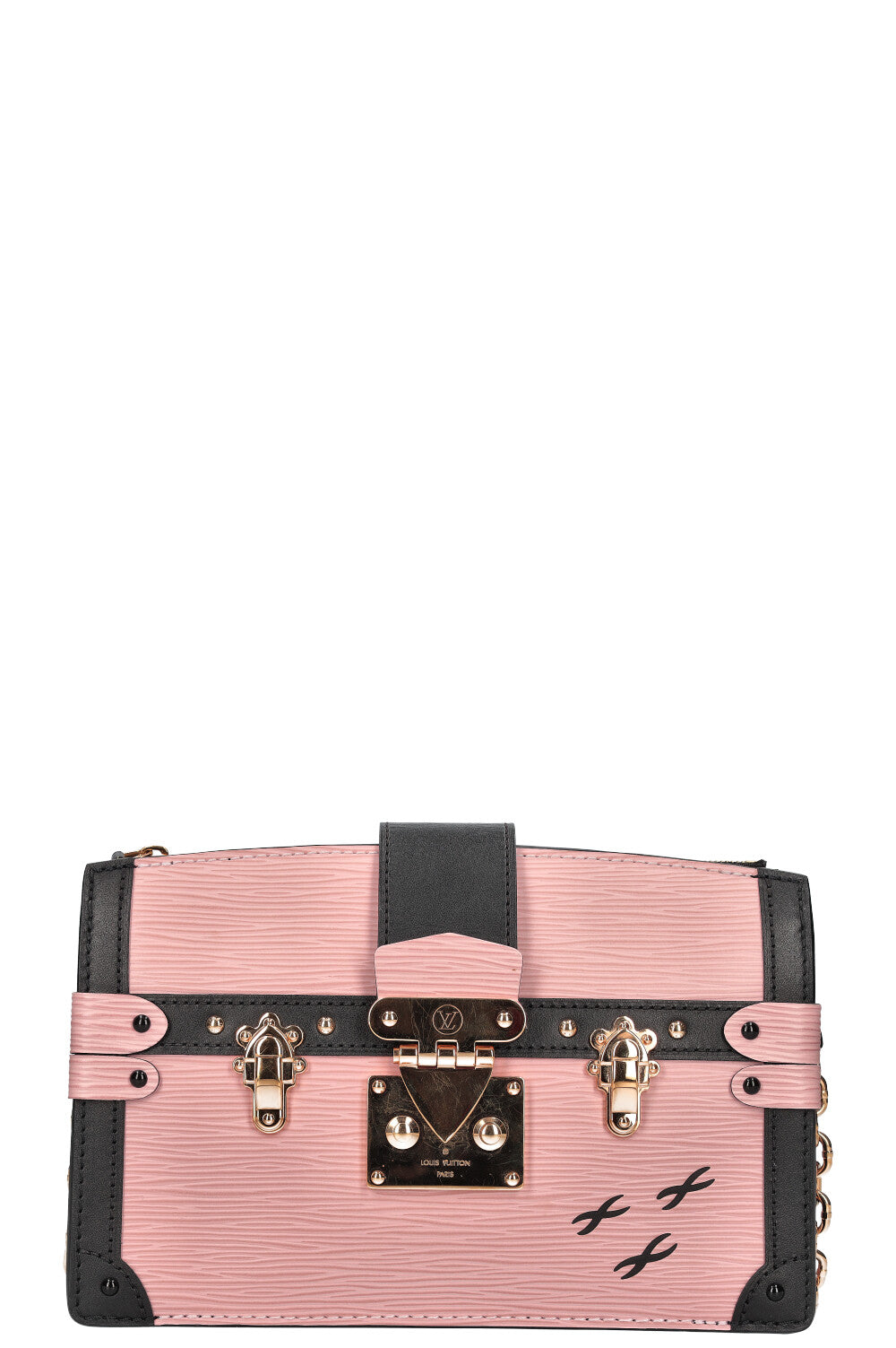 LOUIS VUITTON Trunk Clutch Epi Pink
