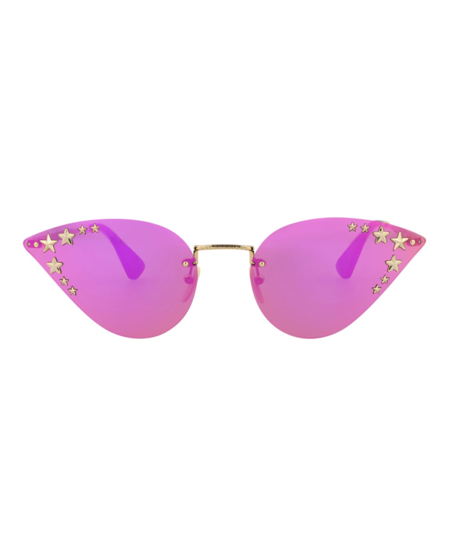 Gucci Womens Cat Eye Gold Gold Pink Fashion Designer Eyewear