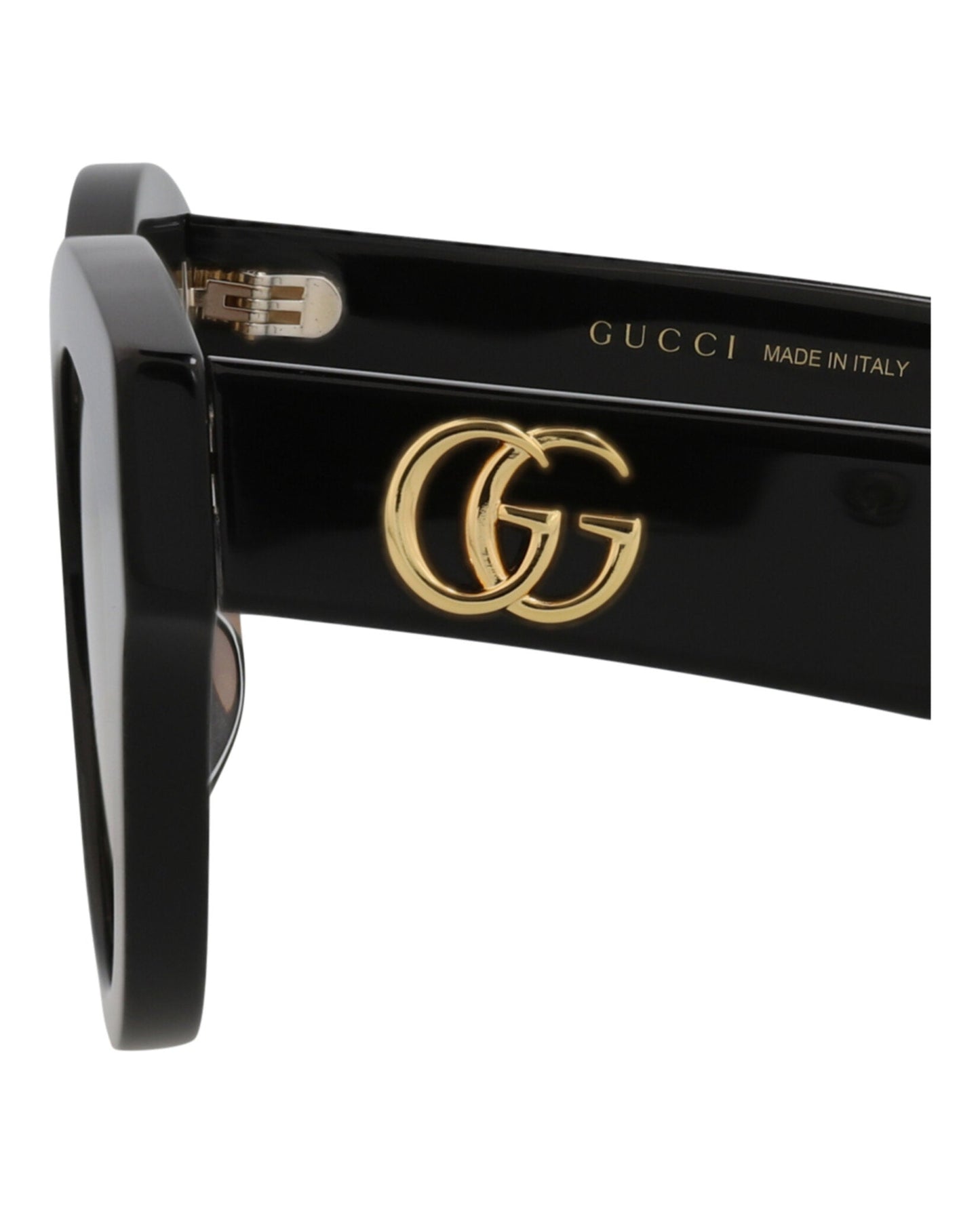 Gucci Womens Cat Eye Black Black Brown Fashion Designer Eyewear