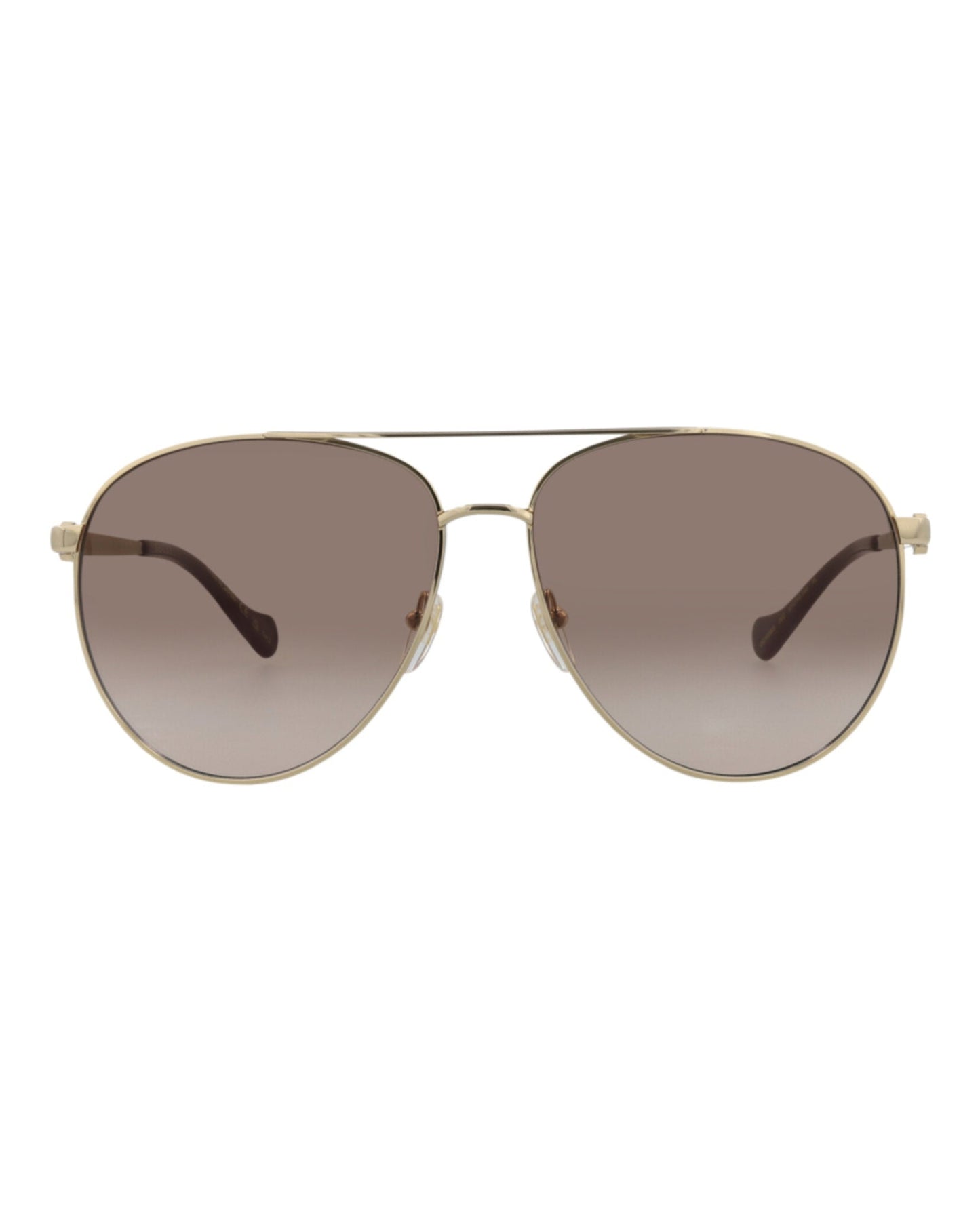 Gucci Womens Aviator Gold Gold Brown Fashion Designer Eyewear