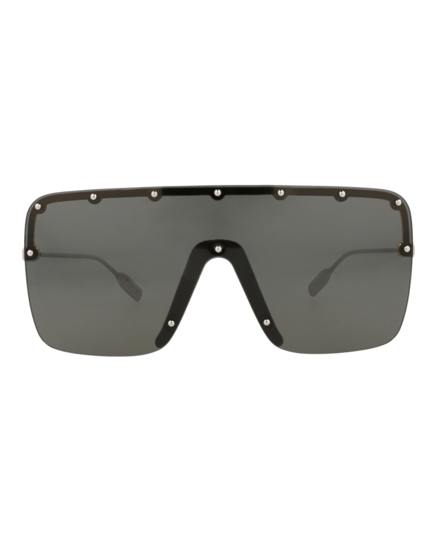 Gucci Unisex Shield/Wrap Gold Silver Grey Fashion Designer Eyewear
