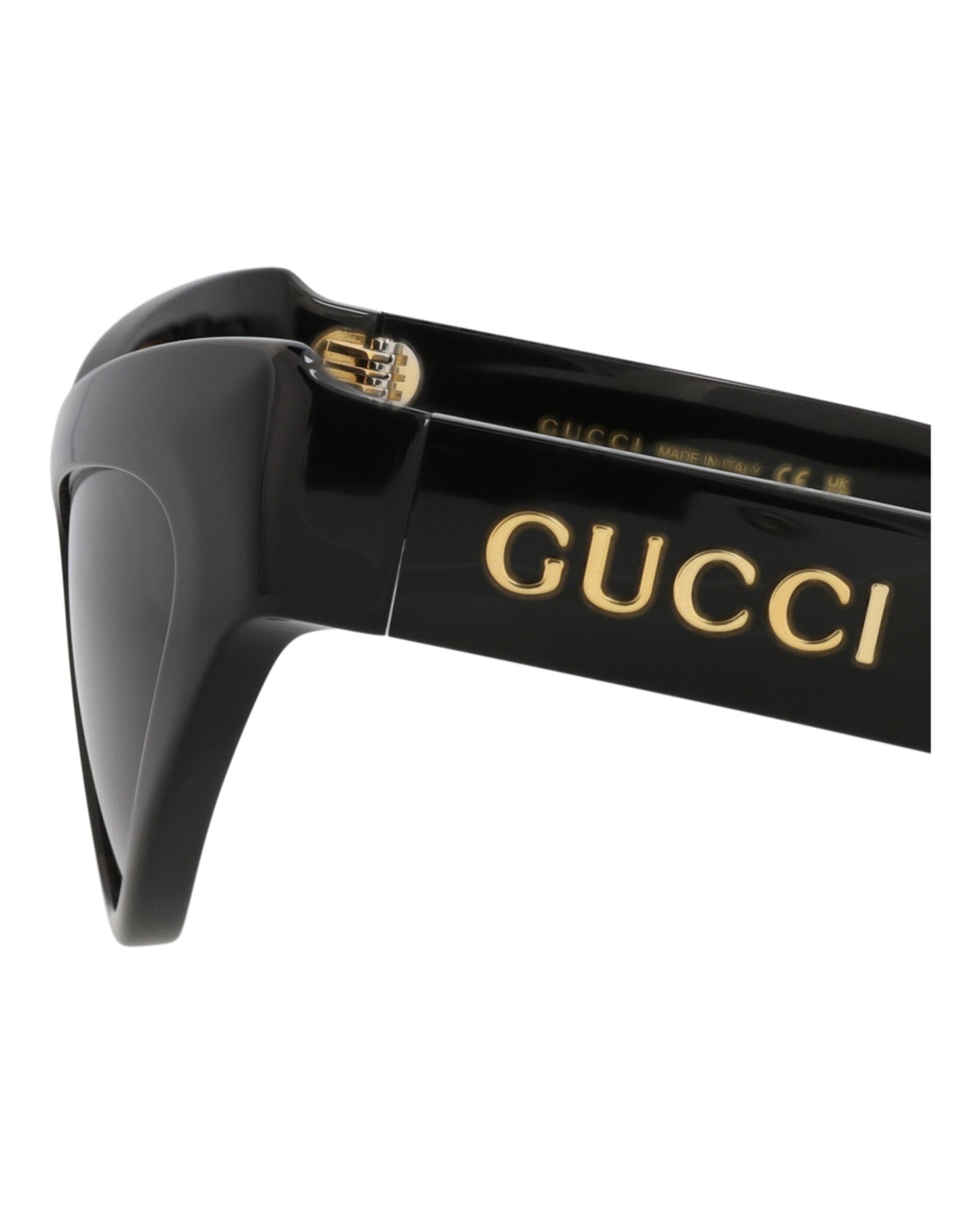 Gucci Womens Cat Eye Black Black Grey Fashion Designer Eyewear